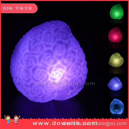 led vinyl flowers toy,led heart-shape rose flower